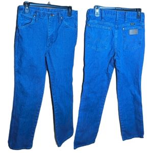 Wrangler Vintage Brown Patch Highwaisted Bootcut Denim Jeans Size 30 X 30